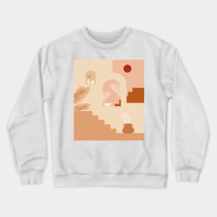 Mediterranean Illustrations Crewneck Sweatshirt